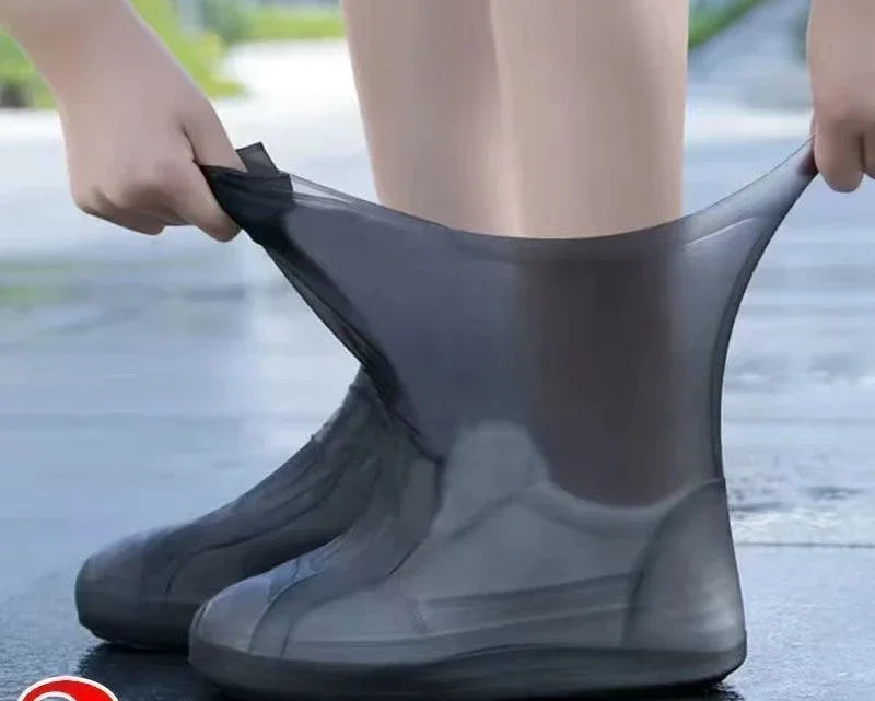 1 par de cubrezapatos impermeables de silicona, resistentes a los labios, de goma, para botas de lluvia, accesorios para exteriores en días lluviosos.