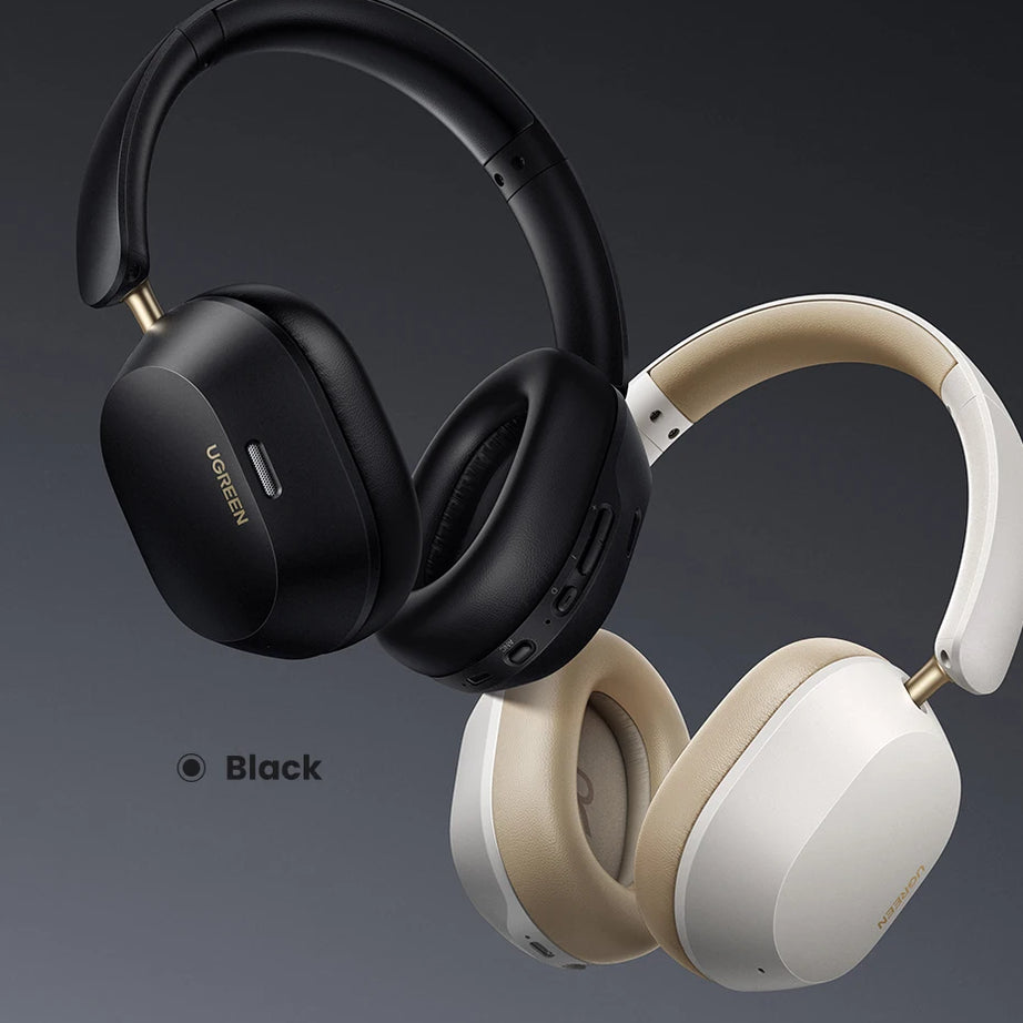 Écouteurs sans fil Bluetooth UGREEN Max5c avec réduction de bruit active ANC 43 dB, audio spatial haute résolution LDAC 75 Hz.