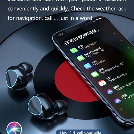 Nouveauté : Écouteurs sans fil M10, son parfait et haute qualité, idéaux pour le sport, les jeux et la musique. Écouteurs Bluetooth avec batterie externe.