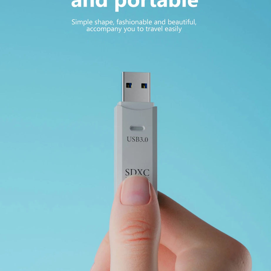 Lecteur de cartes USB 3.0 2 en 1, lecteur de cartes micro TF/SD, adaptateur USB, lecteur de cartes haute vitesse pour cartes mémoire TF, accessoires pour PC et ordinateur portable
