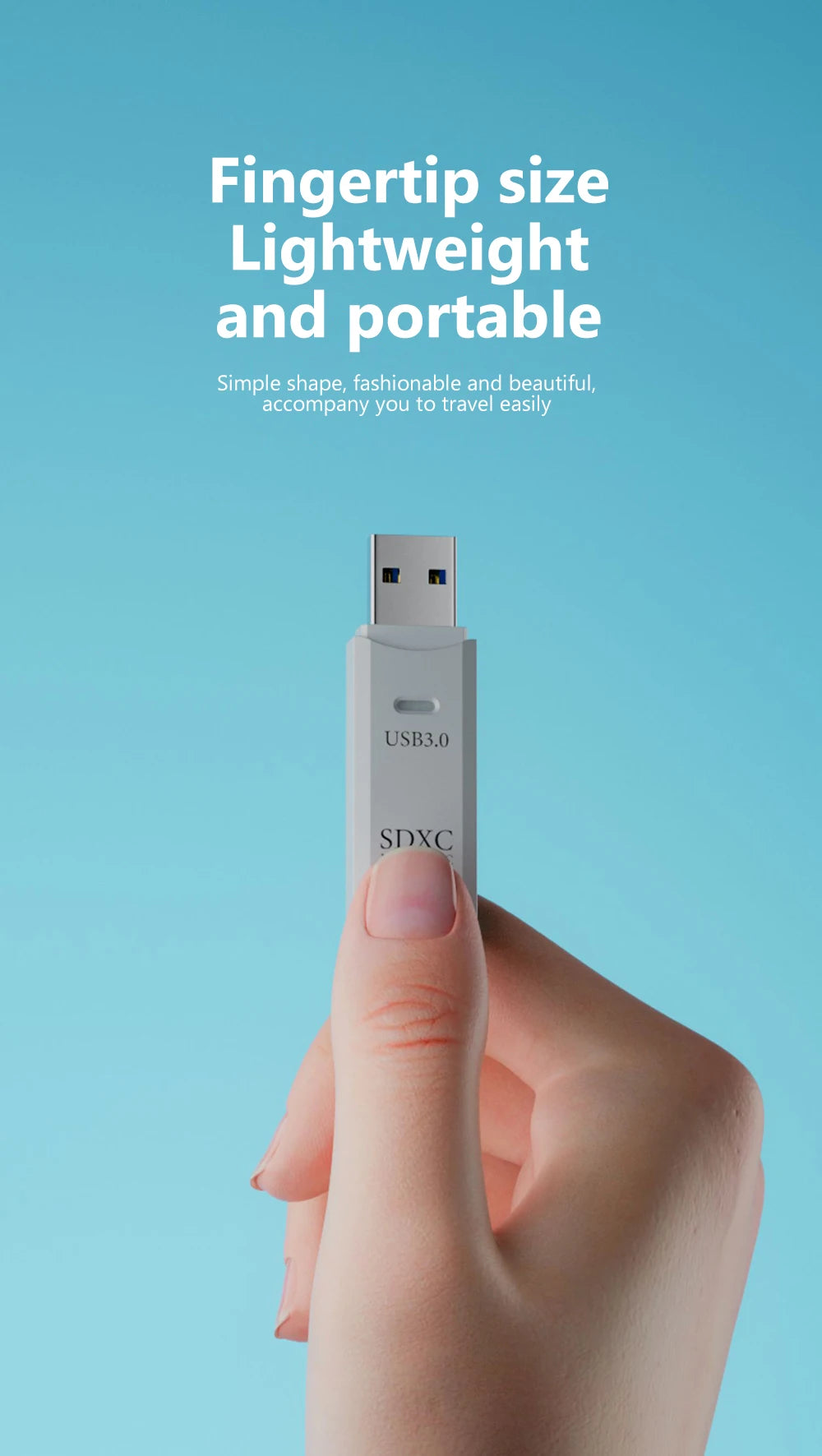 Lecteur de cartes USB 3.0 2 en 1, lecteur de cartes micro TF/SD, adaptateur USB, lecteur de cartes haute vitesse pour cartes mémoire TF, accessoires pour PC et ordinateur portable