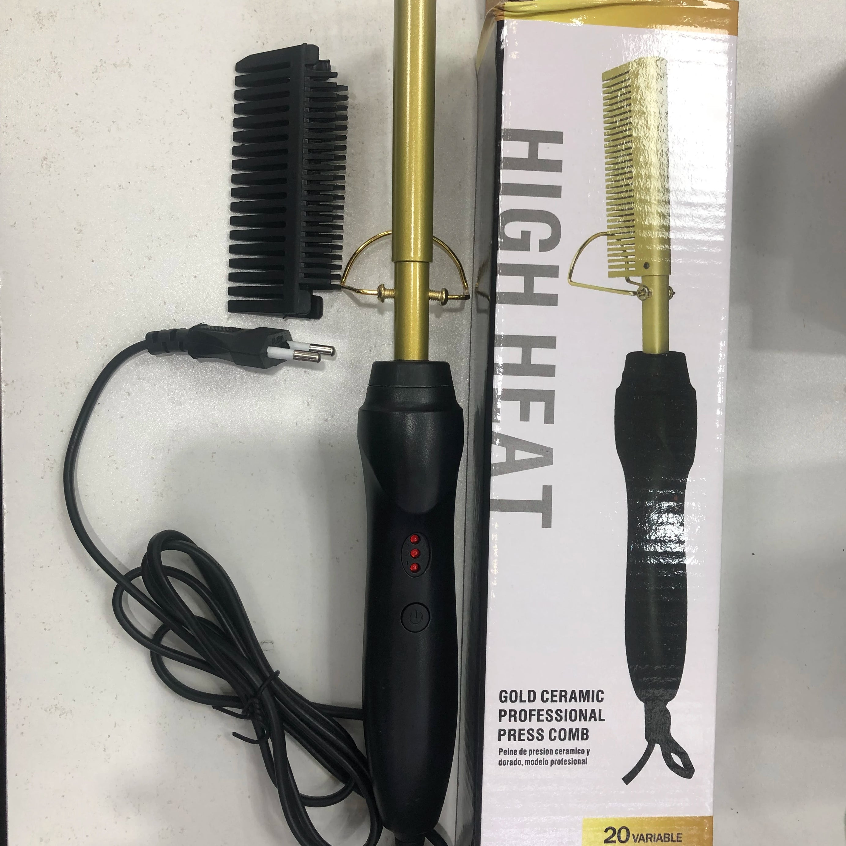 Electric Hot Heating Comb Hair Straightener Heat Pressing Combs Wet and Dry Hair Iron Straightening Brush Hair Styling Tools