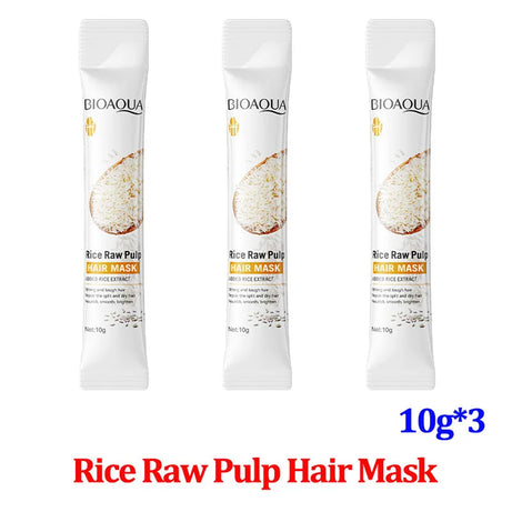 Masque capillaire magique à la kératine 10/30/50/100/400 g - Réparation en 5 secondes - Cheveux abîmés et frisés - Soin hydratant au riz - Doux, lisse et brillant