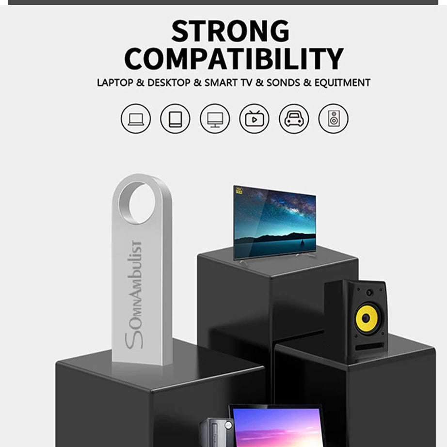 Clé USB SomnAmbulist 32 Go, 64 Go, 128 Go, USB 2.0 haute vitesse pour PC et appareils mobiles ; mini-clé USB 16 Go, 32 Go, 64 Go, 8 Go, 4 Go