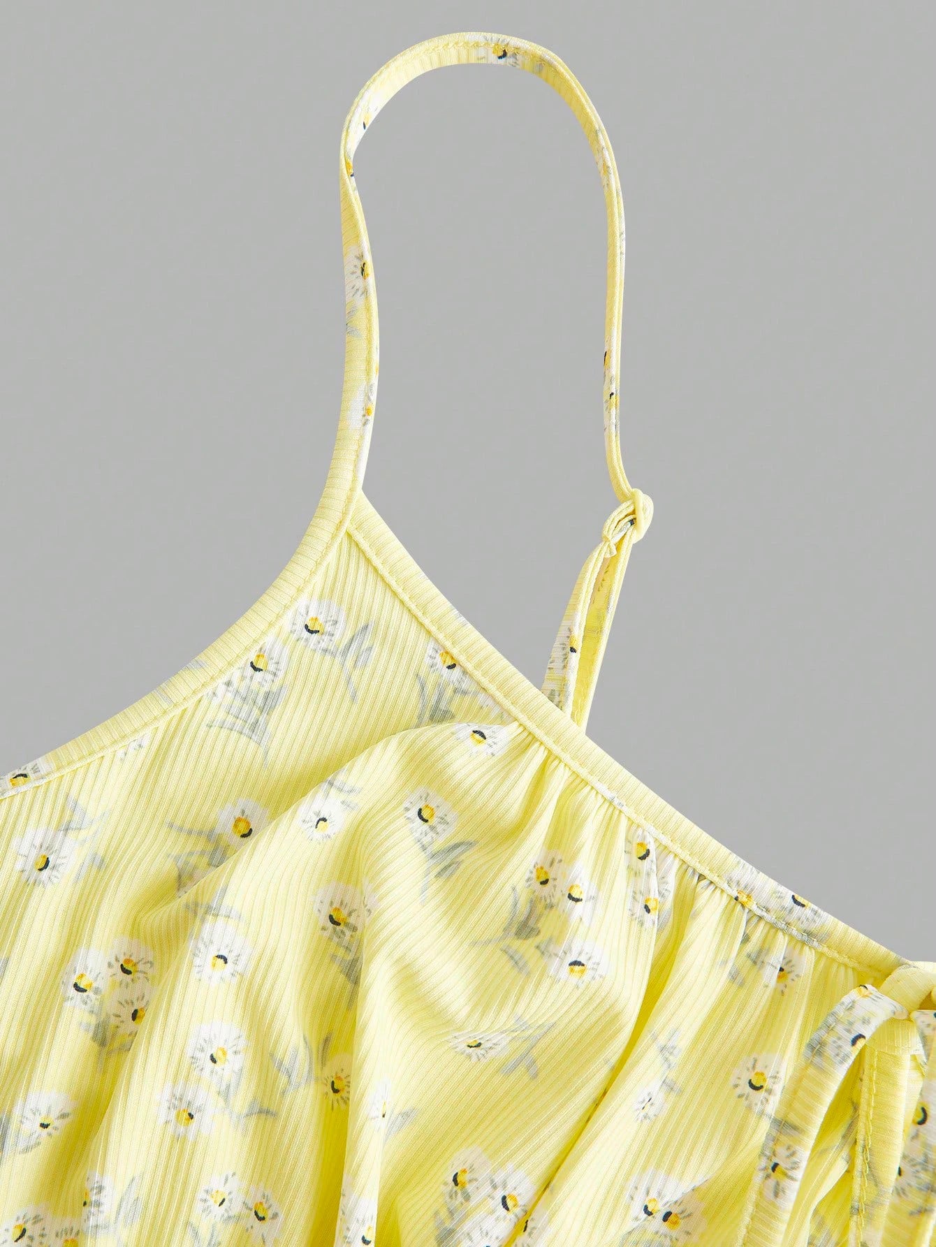 Robe camisole élégante sans manches à fines bretelles et imprimé floral, nouvelle tendance