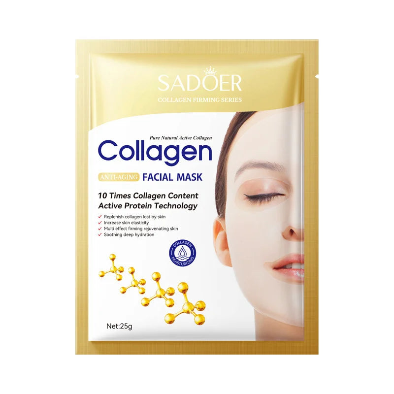 Lot de 10 masques faciaux anti-rides au collagène, anti-âge, atténue les ridules, raffermit la peau, hydrate et illumine le teint, cosmétique coréenne