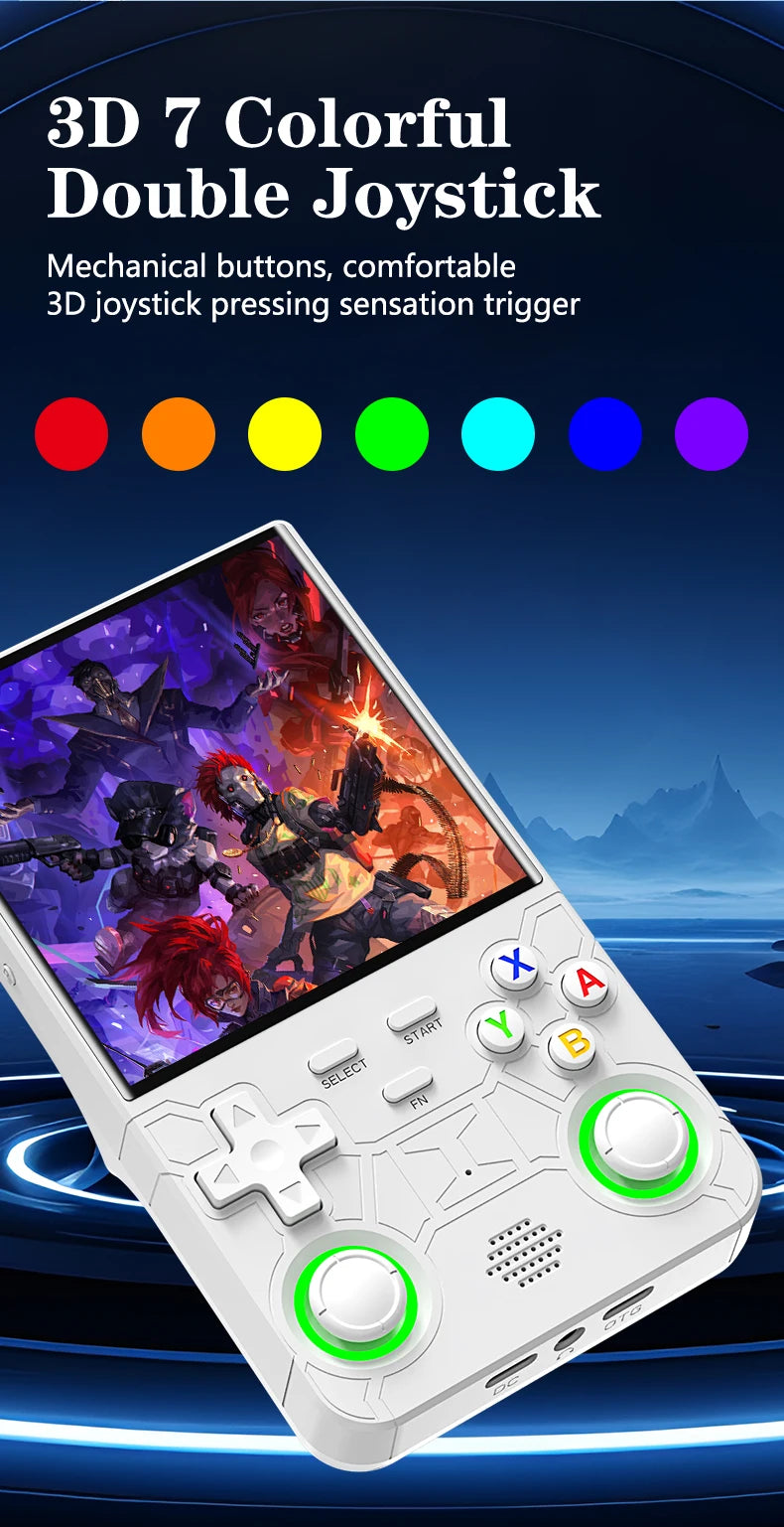 Nouvelle console de jeux portable ultra rétro R36, écran 4 pouces, système Linux open-source, 128 Go, lecteur vidéo portable.