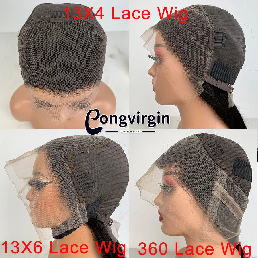 Perruque 5x5 sans colle, cheveux humains, prête à porter, dentelle prédécoupée, perruque lisse à lace front pour femmes