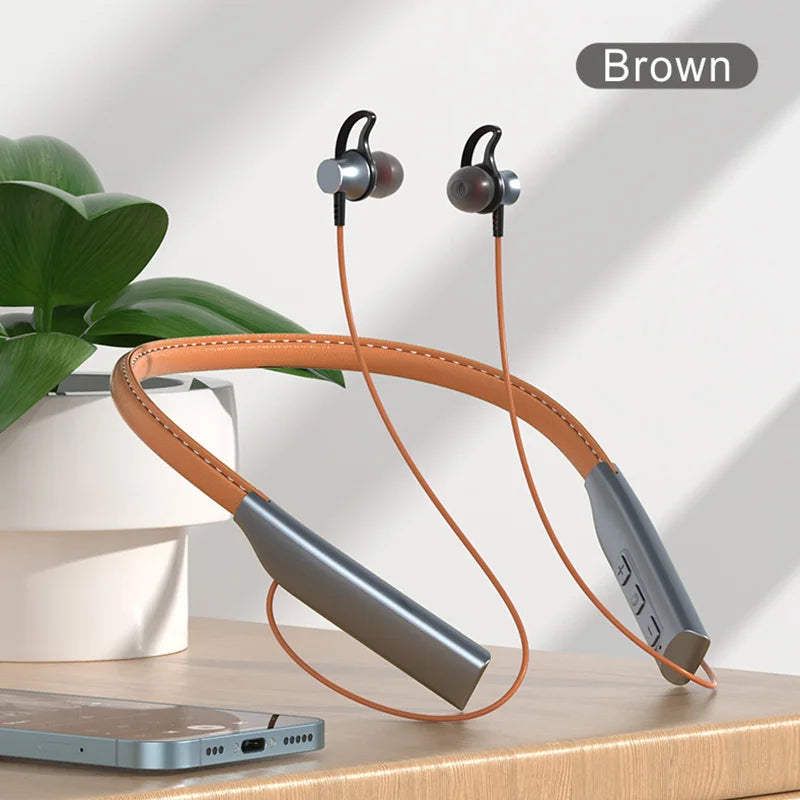 Fone Bluetooth Earphones Wireless Headphones Magnetic Sport Neckband Neck-hanging TWS Earbuds Wireless Blutooth Headset with Mic