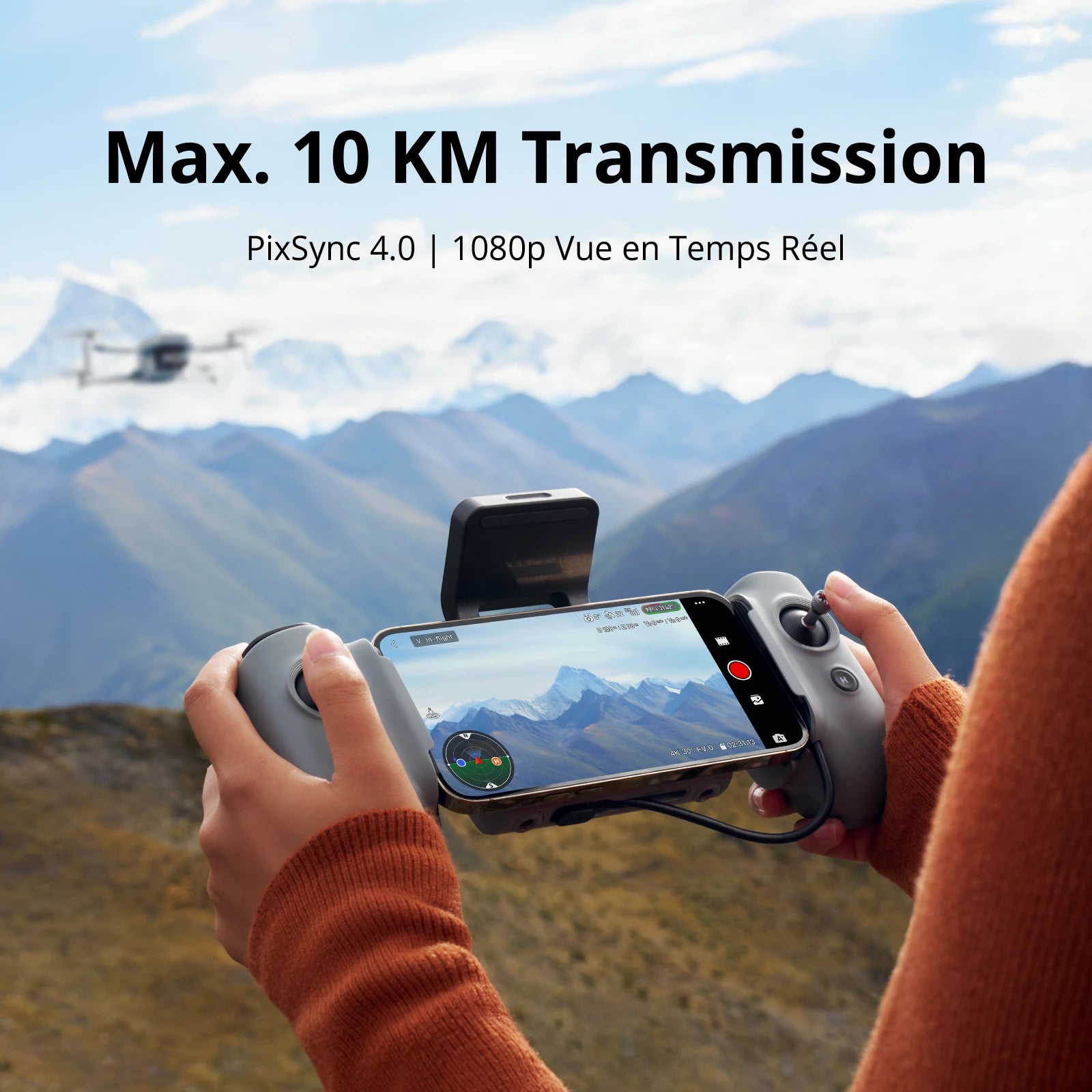 Drone Potensic ATOM 2 avec caméra, vidéo 4K HDR, photo 8K, nacelle 3 axes, moins de 249 g, prise de vue verticale, portée de 10 km, mode nuit IA, suivi IA