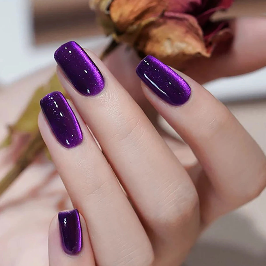 Vernis à ongles gel blanc effet œil de chat TC Flow Light (1 à 9 pièces) - Ultra brillant, semi-permanent, UV, effet miroir, aimant pour ongles