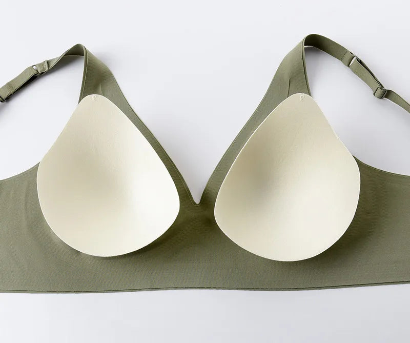 Soutien-gorge sexy sans coutures et sans armatures, soutien-gorge ajustable, sous-vêtements féminins, brassière rembourrée push-up, lingerie intime