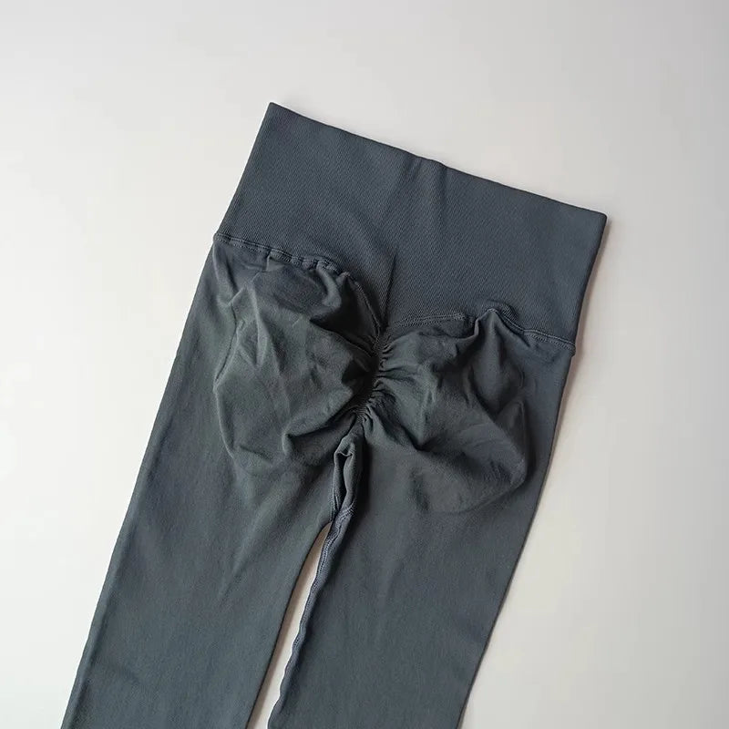 Leggings de yoga taille haute pour femme, sans coutures, effet push-up, pour le sport, le fitness et la course à pied, gainants et ultra-élastiques.