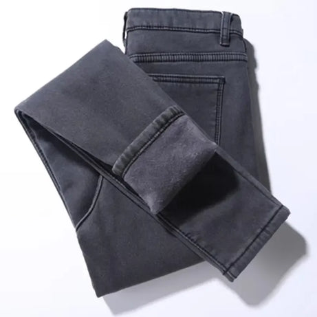 Jean skinny taille haute doublé polaire pour femme, épais et chaud, idéal pour l'hiver. Nouveau style polyvalent, coupe crayon, décontracté et confortable.