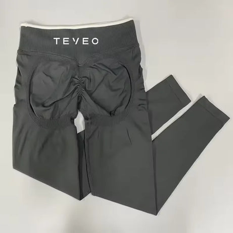 TEVEO Ignite Sculpt Leggings froncés sans coutures pour femme, pantalon de yoga, gainage des hanches, course à pied, sport, salle de gym, gamme Ignite Sculpt