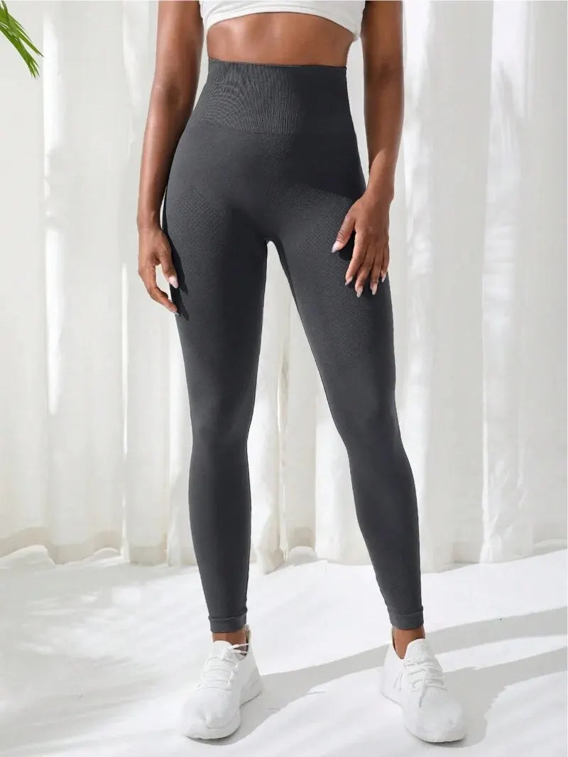Pantalon de sport pour femme, legging de fitness et de yoga sans coutures, taille haute extensible, sans coutures.