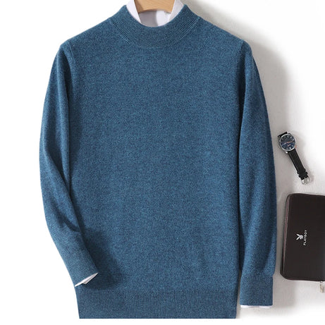 Pull 100 % laine mérinos pour femme, grande taille jusqu'à 5XL, col demi-lune, maille ample, manches longues, finitions cachemire.