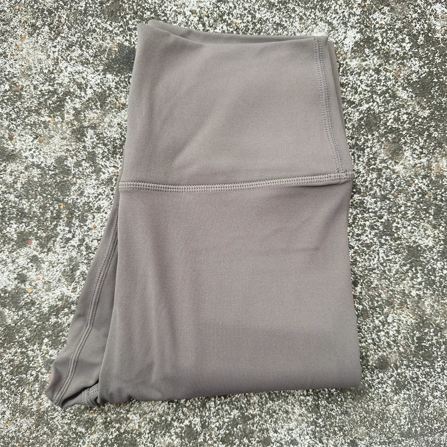 Solid Color Back Waist Pocket High Waist Yoga Legging Women Sport Cropped Pants Butter Athletic Gym Comprehensive Training Jog