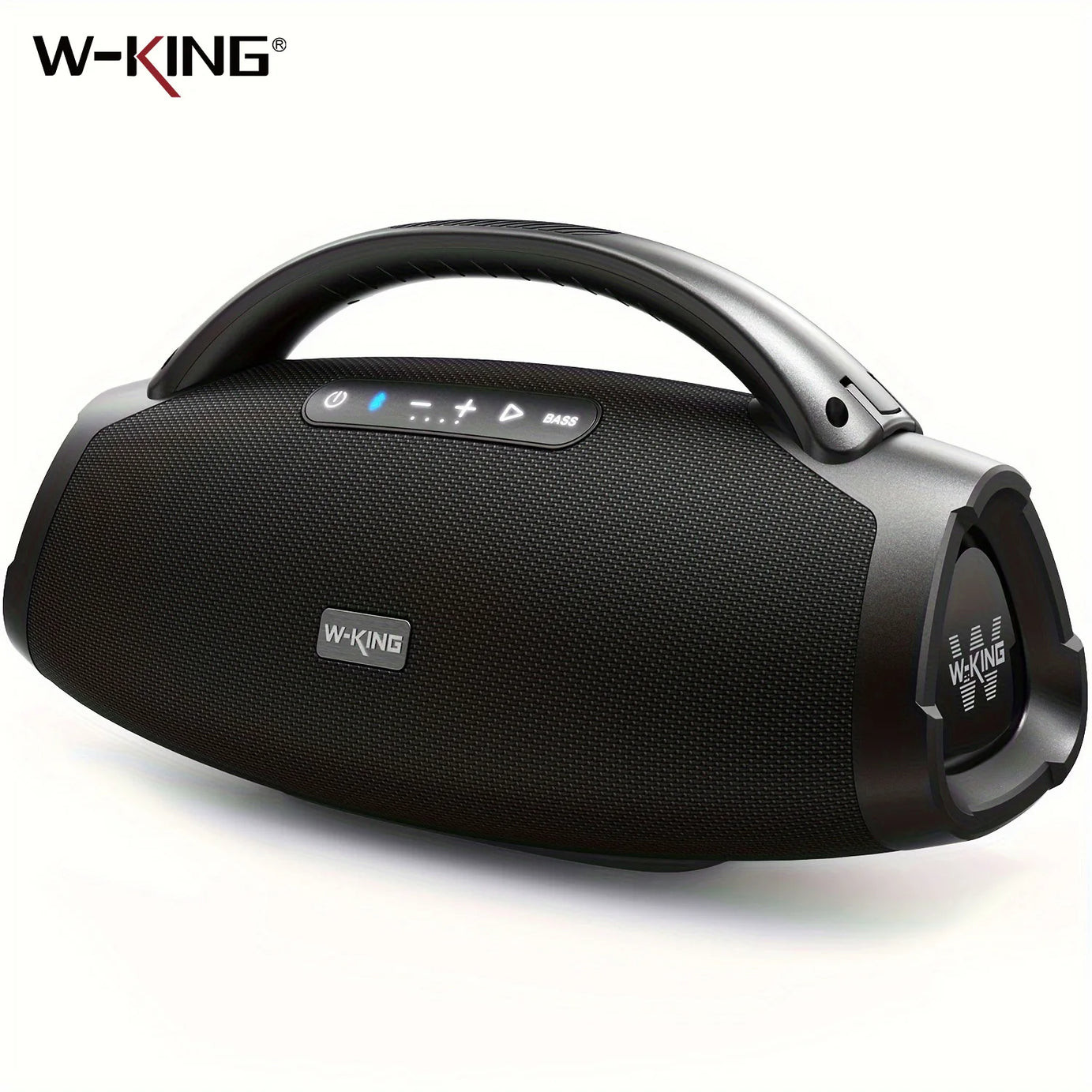 Enceinte Bluetooth portable W-KING 200 W RMS, boombox de fête aux basses puissantes, enceinte étanche IPX7, grande enceinte puissante pour l'extérieur