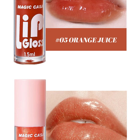 MAGIC CASA Lot de 6 flacons de gel hydratant pour les lèvres, longue tenue, pour des lèvres lisses et brillantes.