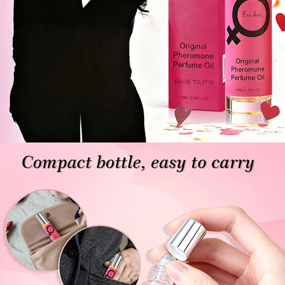 Parfum à bille Rose Red pour femme, longue tenue, floral, frais et naturel, idéal pour un rendez-vous ou comme cadeau de Noël.