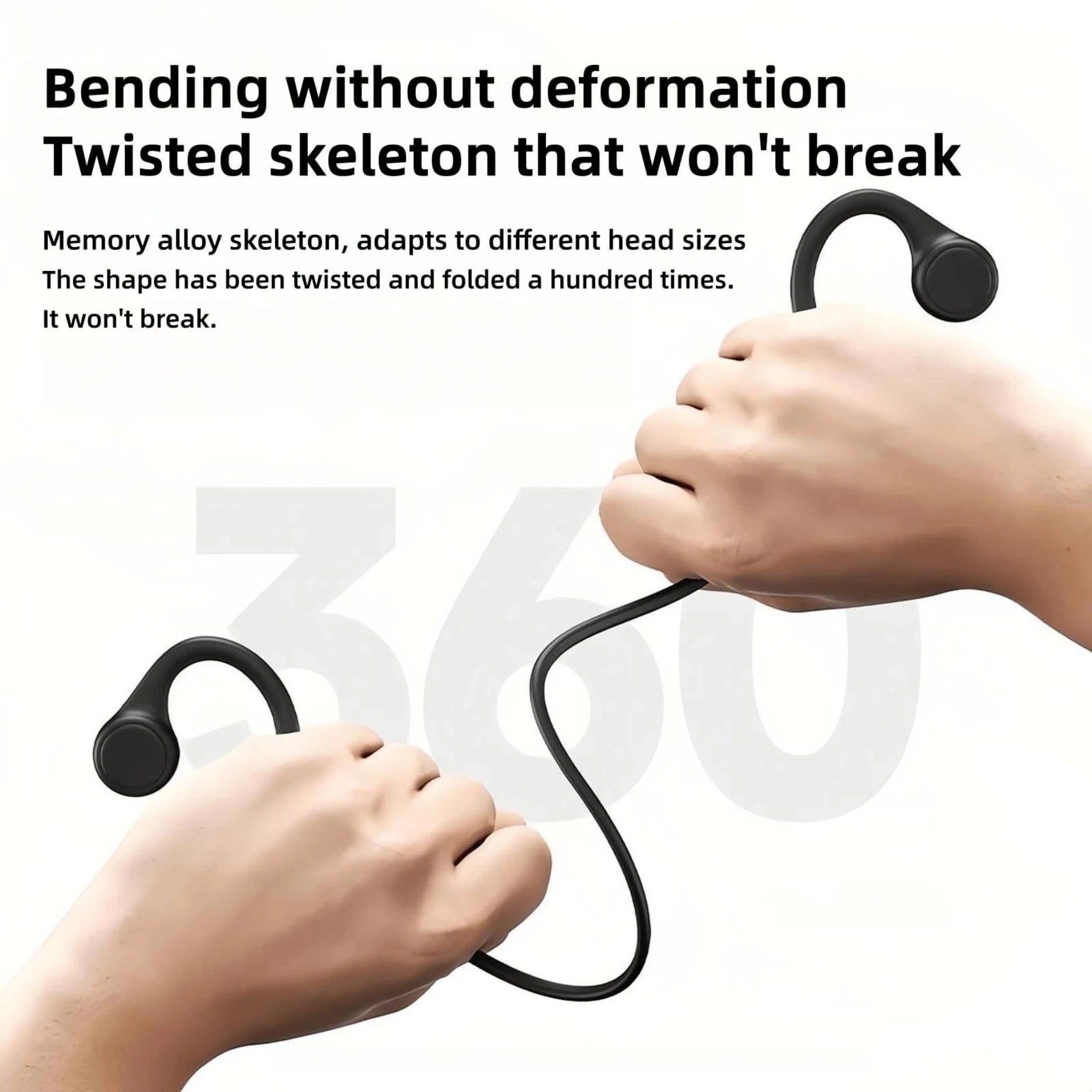 Écouteurs à conduction osseuse LonMao B33, Bluetooth 5.4, sans fil, micro HD clair pour le sport, la course à pied et la conduite.
