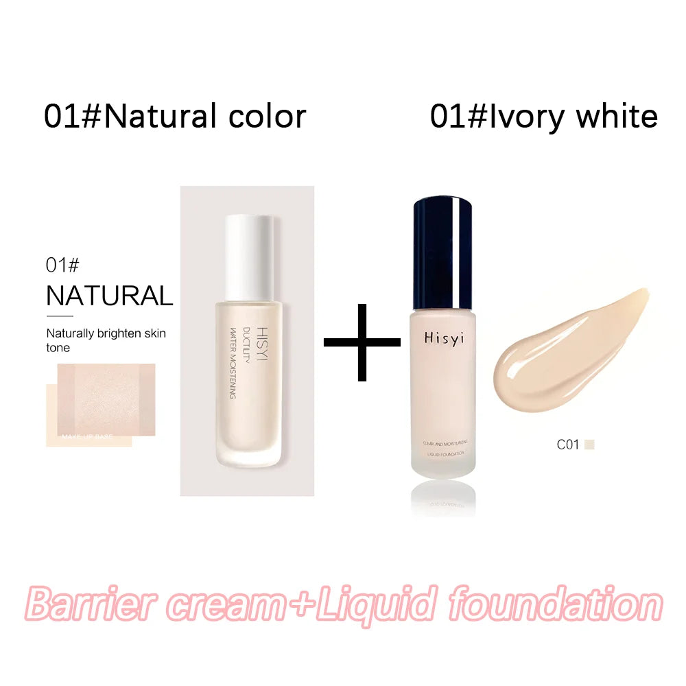 Le fond de teint liquide camoufle naturellement les imperfections sans effet poudre, crème visage simple, fond de teint transparent, masque les imperfections.