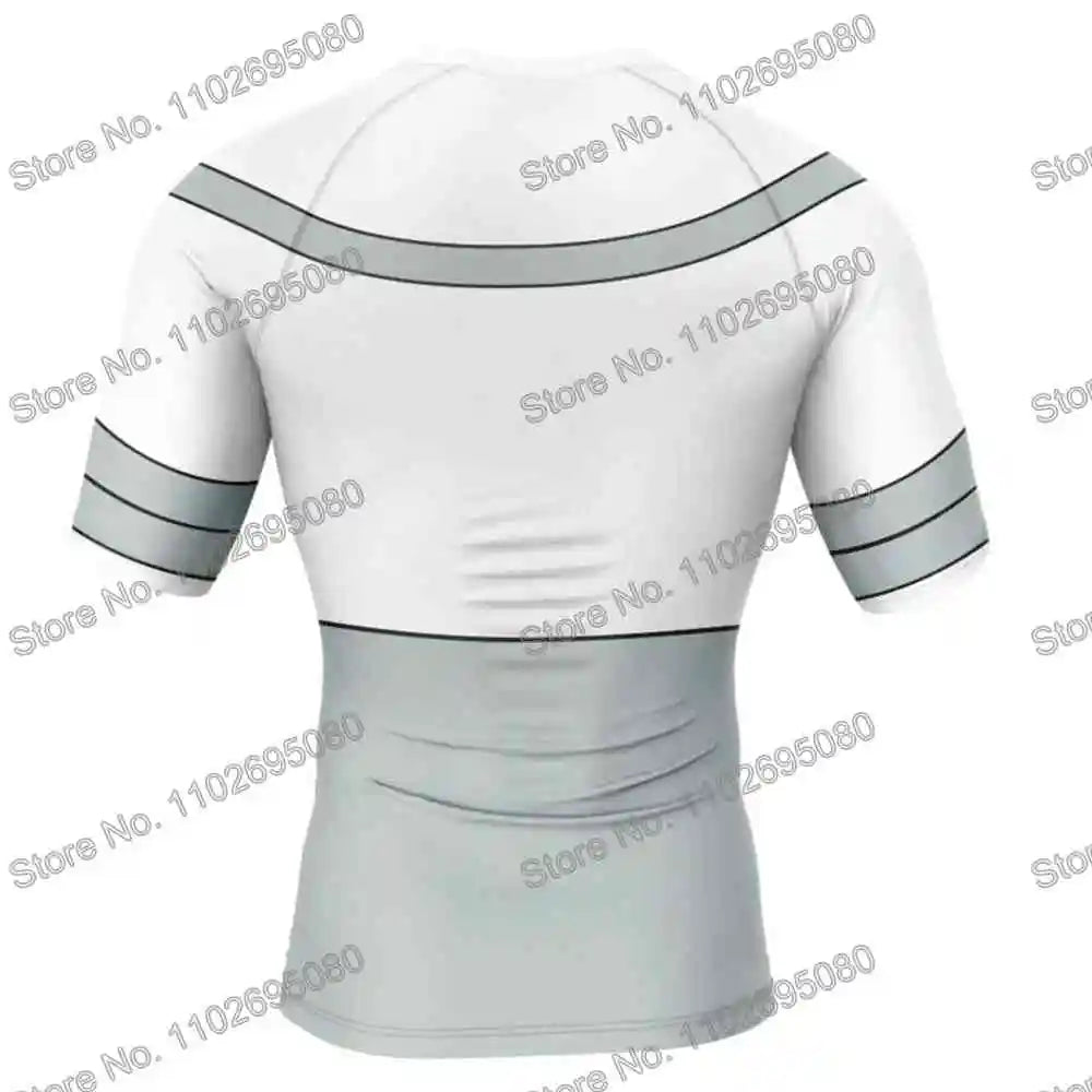 Vêtements de surf Invincible 4 BJJ MMA Rash Guard Homme Manches Courtes T-shirt de plongée Maillot de bain moulant Combinaison de plage d'été Femme GYM