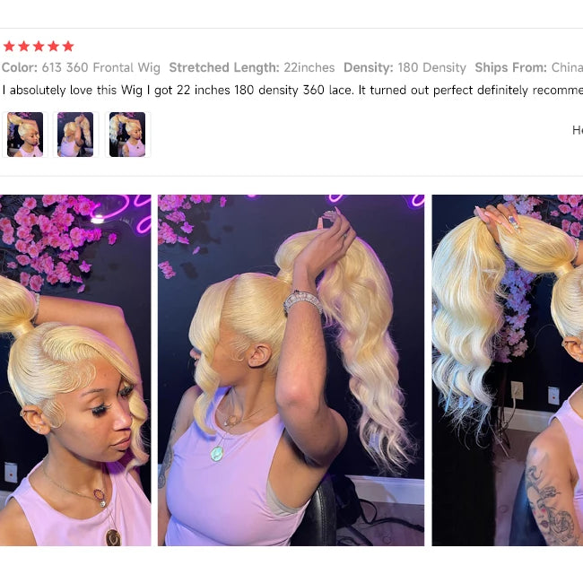 13x4 13x6 360 HD Transparent 613 Honey Blonde Color Lace Front Human Hair Wigs for Women Raw Brazilian Straight Lace Frontal Wig