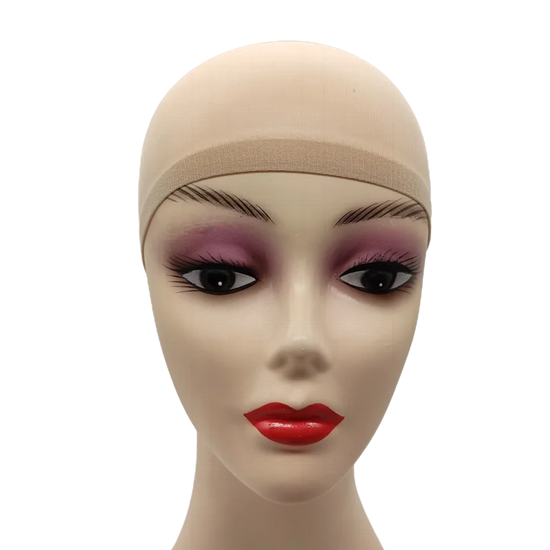 2 unidades/bolsa Gorro de peluca de media superior Red para pelucas de cabello tejido Redes para pelucas de cabello negro Marrón Gorro de peluca de malla elástica para hacer pelucas