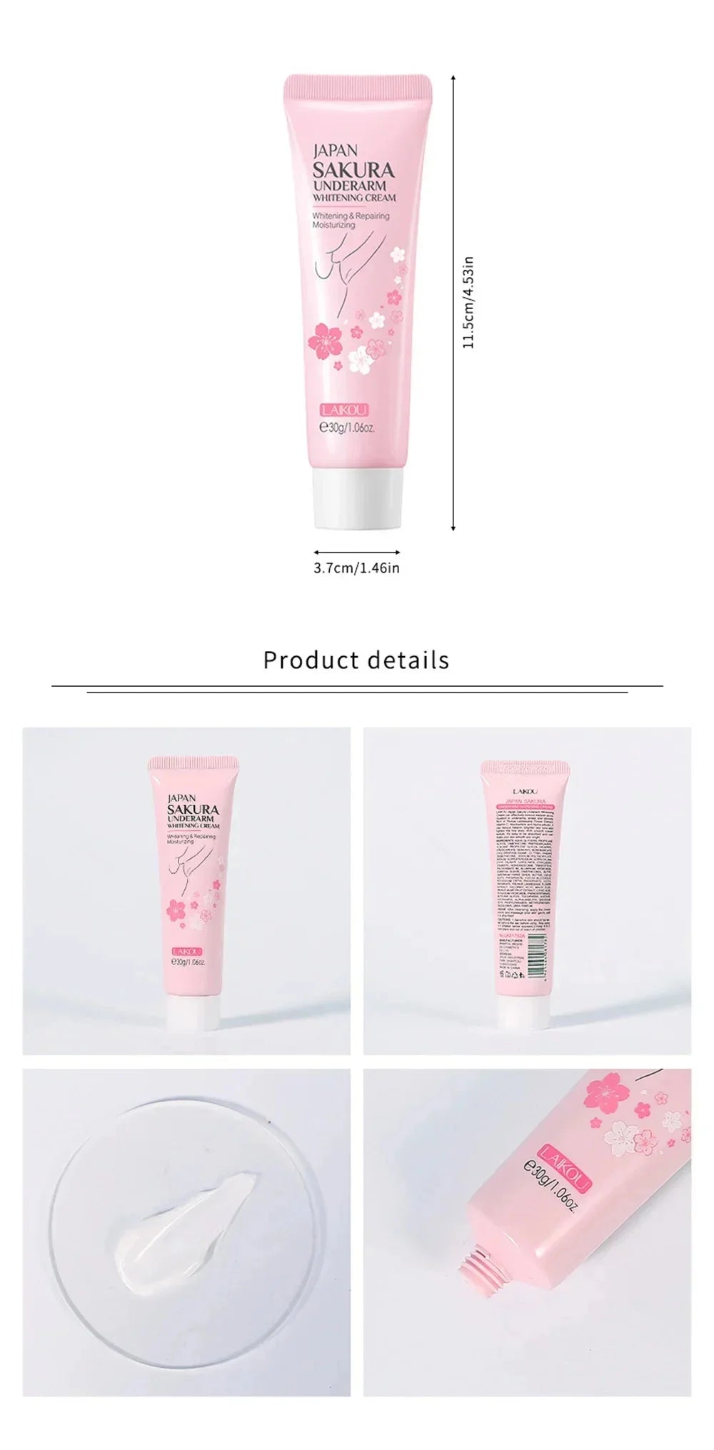Crème éclaircissante pour peaux foncées, aisselles, cuisses, articulations internes, zone intime, soin du corps, lotion éclaircissante pour parties intimes