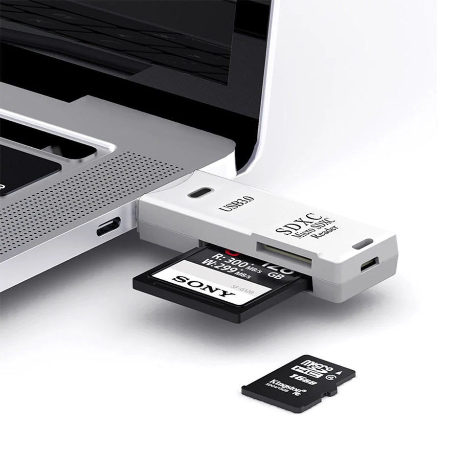 Lecteur de cartes USB 3.0 2 en 1, lecteur de cartes micro TF/SD, adaptateur USB, lecteur de cartes haute vitesse pour cartes mémoire TF, accessoires pour PC et ordinateur portable