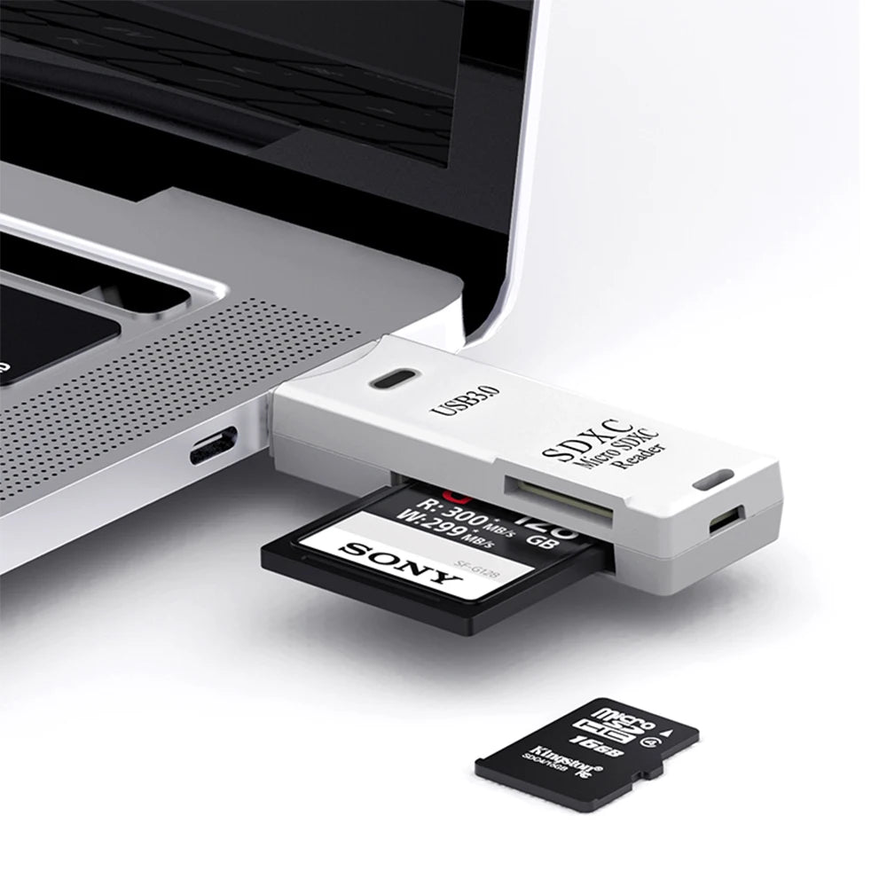 Lecteur de cartes USB 3.0 2 en 1, lecteur de cartes micro TF/SD, adaptateur USB, lecteur de cartes haute vitesse pour cartes mémoire TF, accessoires pour PC et ordinateur portable