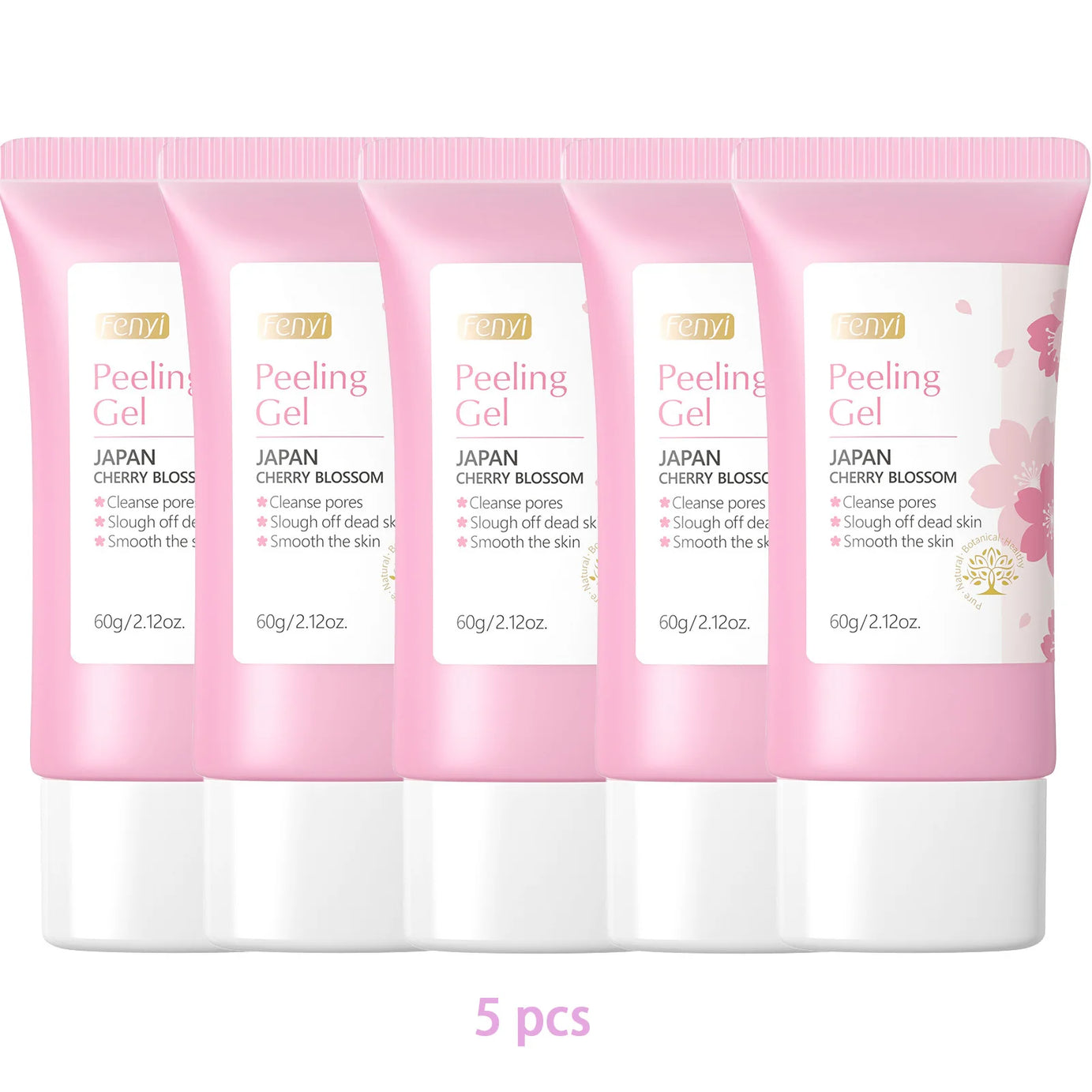 Gel exfoliant nettoyant en profondeur Sakura pour le visage, soin éclaircissant et hydratant, gommage réparateur, 60 g