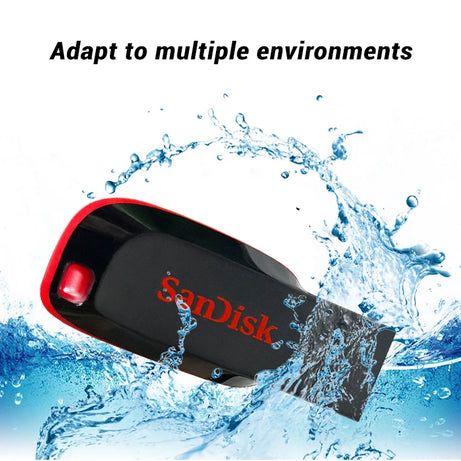 Clé USB SanDisk Cruzer Blade originale 16 Go, 32 Go, 64 Go, 128 Go, disque de stockage USB portable pour ordinateur