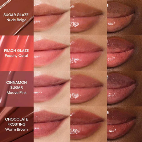 Baume à lèvres hydratant effet donut, gloss miroir, rouge à lèvres parfum fraise framboise chocolat, huile à lèvres transparente, maquillage