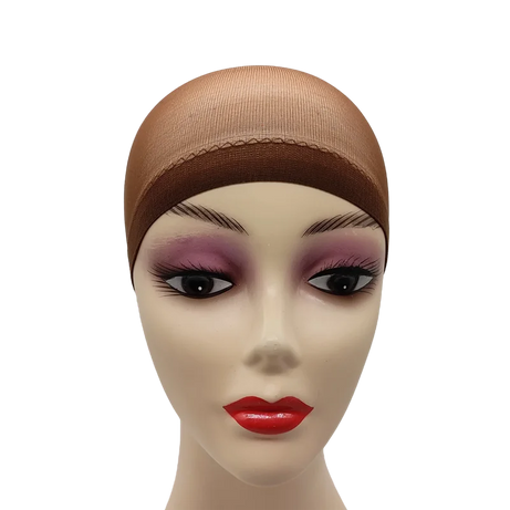 2 unidades/bolsa Gorro de peluca de media superior Red para pelucas de cabello tejido Redes para pelucas de cabello negro Marrón Gorro de peluca de malla elástica para hacer pelucas
