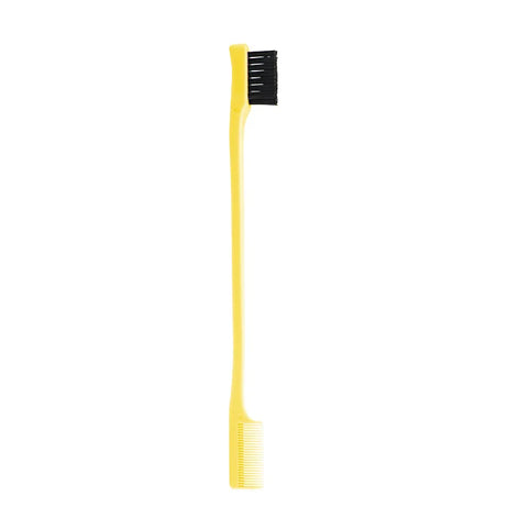 Brosse à cheveux antistatique 2 en 1 avec peigne intégré, idéale pour les perruques en cheveux naturels.