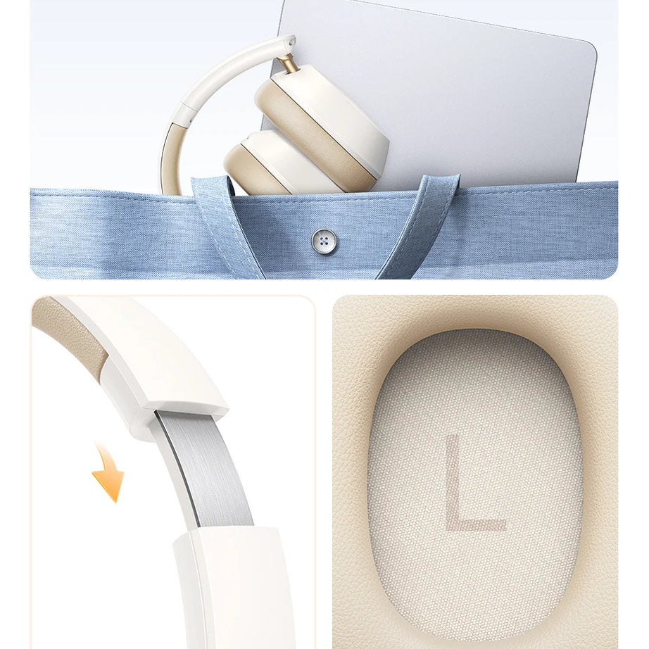 Écouteurs sans fil Bluetooth UGREEN Max5c avec réduction de bruit active ANC 43 dB, audio spatial haute résolution LDAC 75 Hz.