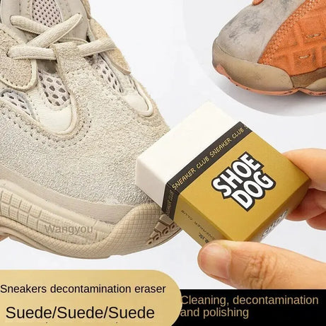 Lot de 2 gommes à chaussures portables en daim, mouton et cuir mat pour l'entretien et le nettoyage des chaussures et du cuir. Brosse à chaussures en caoutchouc.