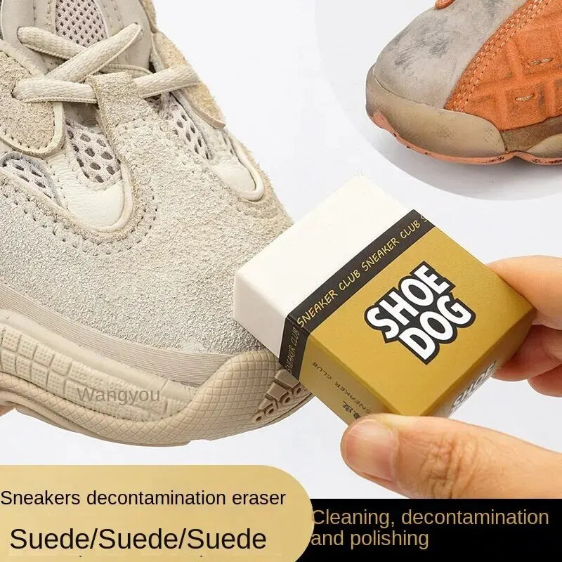 Lot de 2 gommes à chaussures portables en daim, mouton et cuir mat pour l'entretien et le nettoyage des chaussures et du cuir. Brosse à chaussures en caoutchouc.