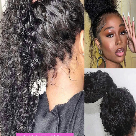 Perruque bouclée en cheveux humains de 30 à 40 pouces, ondulation profonde, perruque frontale en dentelle HD 13x6, perruque sans colle 4x4 et 5x5, cheveux humains prêts à porter, 360°