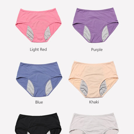 Lot de 5 culottes menstruelles anti-fuites pour femmes, sous-vêtements menstruels sexy, culottes physiologiques imperméables et coupe menstruelle.