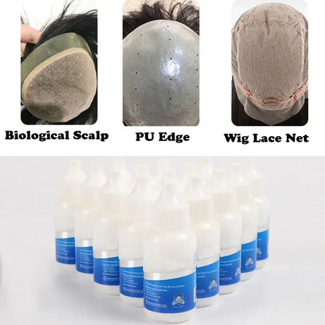 Colle pour perruques Plussign avec dissolvant Super Lace Glue pour perruques en dentelle/toupets/clos, kit d'installation de perruques