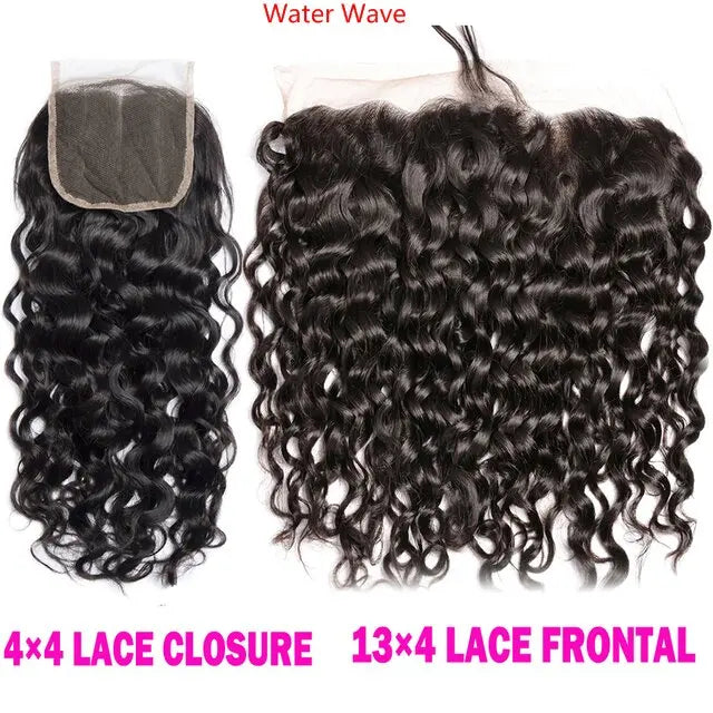 Lace Frontale transparente HD 12A en dentelle 13x4, effet ondulé, fermeture 4x4, cheveux humains brésiliens, effet bouclé crépu et lisse.