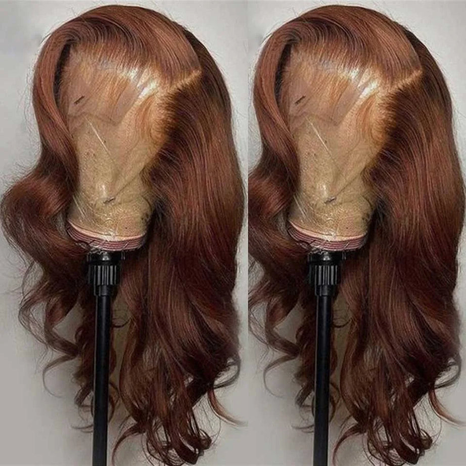 Perruque Lace Front HD Brun Chocolat 13x4 Ondulée, style brésilien, 13x6, pour femme, 100% cheveux humains Remy, pré-épilée