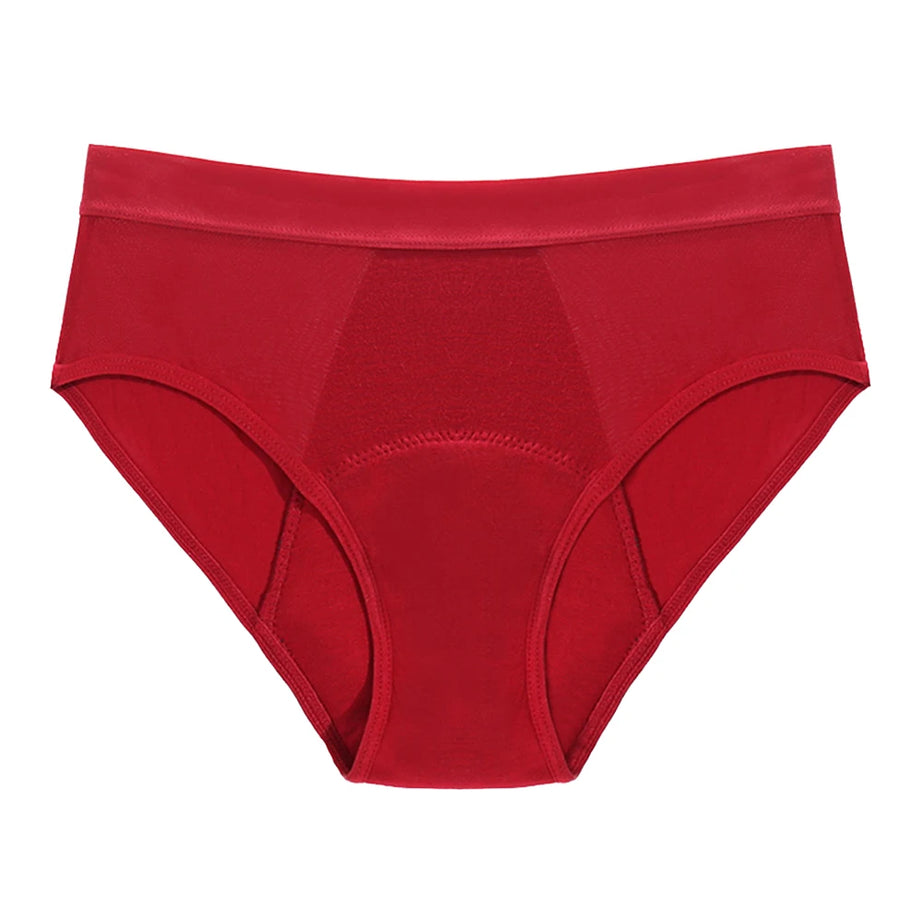 Culottes menstruelles respirantes, 4 couches, anti-fuites, en fibre de bambou, pour flux abondant, absorption rapide.