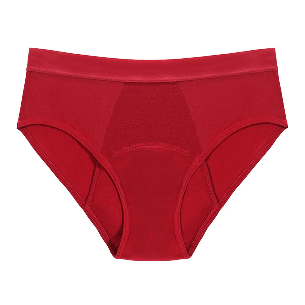 Culottes menstruelles respirantes, 4 couches, anti-fuites, en fibre de bambou, pour flux abondant, absorption rapide.