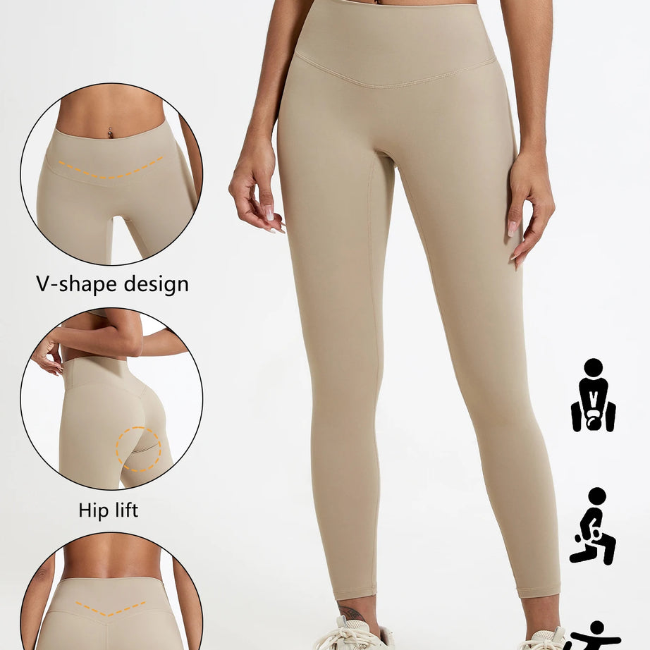 Leggings taille haute Hearuisavy en tissu ultra doux, séchage rapide, parfaits pour la gym, le yoga et la course à pied. Effet push-up.