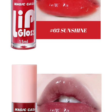 MAGIC CASA Lot de 6 flacons de gel hydratant pour les lèvres, longue tenue, pour des lèvres lisses et brillantes.